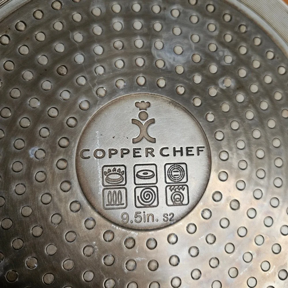 Copper Chef 9.5 Inch Square Frying Pan Non-Stick Ceramic Induction‎ S2 Copper